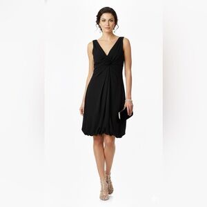 PRADA Authentic Black Draped Rosette Cocktail Dress – IT 42 / US 6